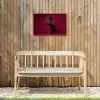 Hengst - Steigert - Rood Tuinposter op houten frame 2 cm dik klein -sfeer4