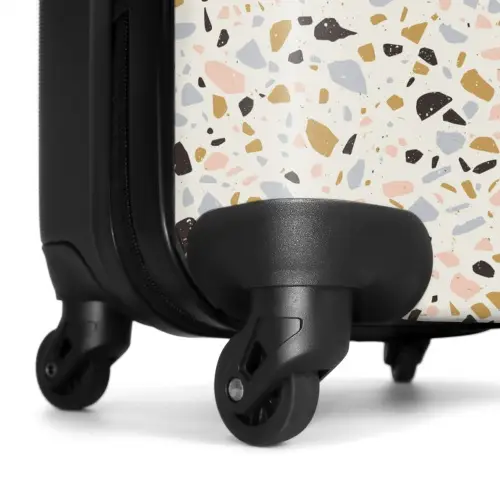 Terrazzo patroon veelkleurig NBS - Handbagage koffer - Kinderen Unisex middel -wiel
