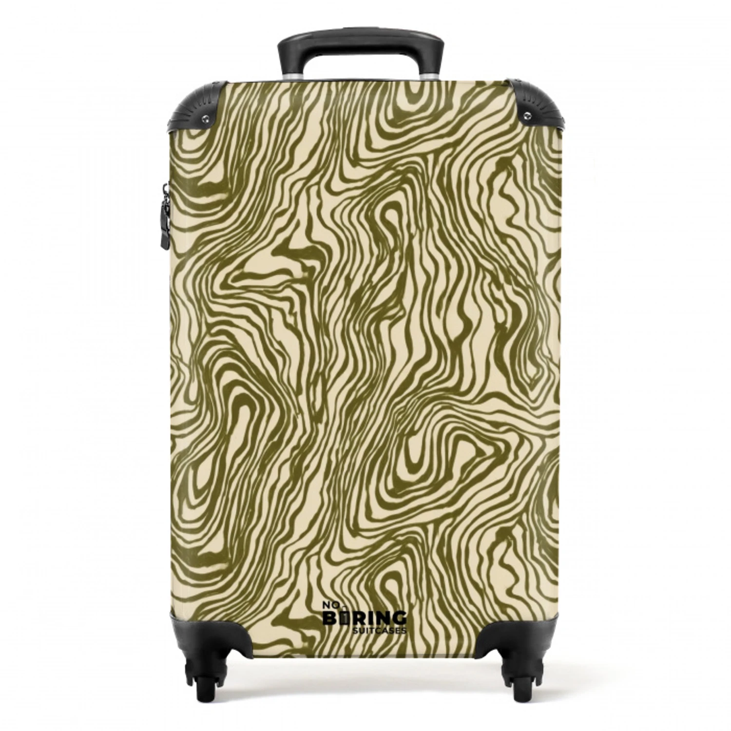 Abstract - Marmer - Groen NBS - Handbagage koffer - Volwassenen Unisex middel -productfoto_recht