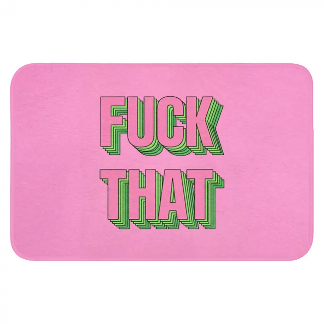 Badmat - Tekst - Bold - Roze