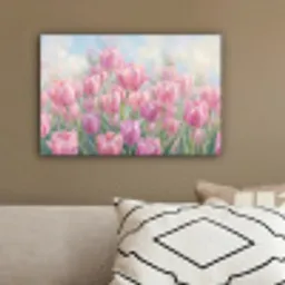 Tulpen - Veld - Lente - Roze canvas 2cm klein -sfeer3