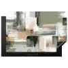 Penseelstreken - Abstract - Aardetinten Inductie beschermer vinyl 3mm klein -3d
