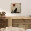 Street art - Kat - Ballon - Graffiti - Banksy aluminium wit klein -sfeer3
