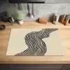 Golvend - Lijnen - Abstract - Silhouet Inductie beschermer vinyl 3mm klein -sfeer5