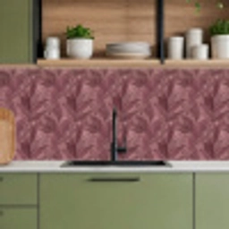 Bladeren - Patroon - Paars keuken achterwand 2 middel 871 -sfeer3