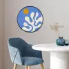 Minimalistisch - Organisch patroon - Blauw Fotolijst rond zonder passe partout klein -sfeer2