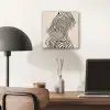 Lijnen - Abstract - Golvend - Zwart aluminium wit klein -sfeer5