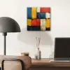Mondriaan stijl - Kunst - Kleurrijk - Modern aluminium wit klein -sfeer5