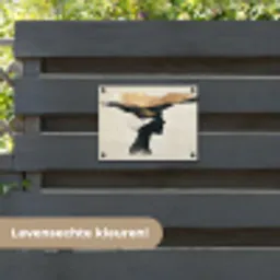 Vrouw - Golven - Zwart tuinposter los doek klein -sfeer3