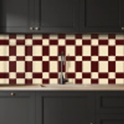 Retro - Patroon - Bruin keuken achterwand 2 middel 871 -sfeer1
