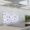 Birds - Flowers - Blue keuken achterwand spatscherm klein 900 -3d_schuin