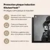 Hond - Krullen - Zonnebril - Wijn Inductie beschermer vinyl 3mm middel -zzzzzzusp-haakje_FR