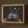 Whiskyglazen - Ijs - Spetters - Zwart Light Box met batterij (Wandlamp) middel -z3d_website