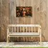 Vrouwen - Bloemen - Modern - Bril - Abstract Tuinposter op houten frame 2 cm dik klein -sfeer4