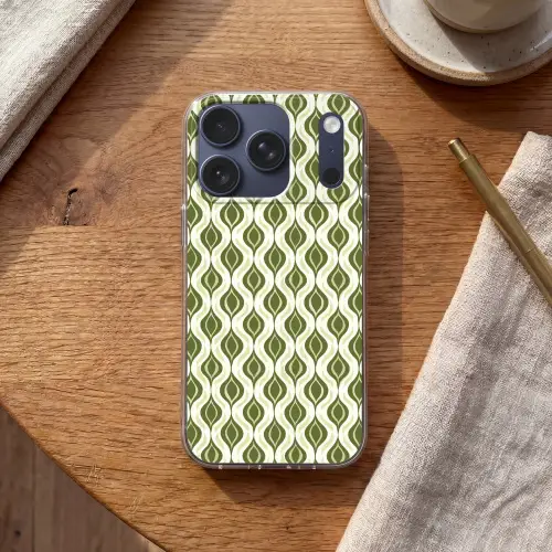 Patroon - Retro - Groen Telefoonhoesje iPhone 17 Pro klein 878 -sfeer1