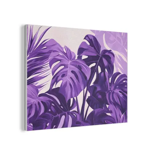 Bladeren - Paars - Tropisch - Abstract PET vilt klein -3d