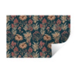Botanisch - Patroon - Blauw Muursticker klein 286 -3d