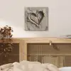 Hartvorm - Getekend - Beige - Zand aluminium wit klein -sfeer3