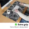 Donkergrijs - Bliksem - Marmer Muismat XXL klein 681 -sfeer3