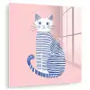 Kat - Illustratie - Minimalistisch - Roze plexiglas 5mm klein -zzzproduct_nieuw