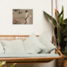 Vrouw - Azië - Kunst - Beige tuinposter los doek klein -sfeer7