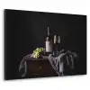 Druiven - Wijn - Rood - Tafel Textielframe zwart klein -3d