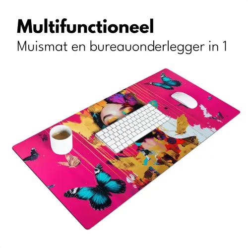Vrouw - Abstract - Kleurrijk Muismat XXL klein -sfeer4