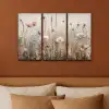 Bloemen - Beige - Modern - Roze Canvas - Meerluiken 3 luik klein -sfeer2