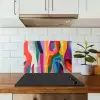 Abstract - Kleurrijk - Golven - Lijnen keuken achterwand spatscherm klein -sfeer2