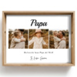 Papa - Fotocollage - 3 Fotos Dienblad Rechthoek middel -z3d_shopping