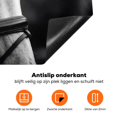 Paard - Schimmel - Portret Inductie beschermer vinyl 3mm klein -zzzzzzz-td-onderkant