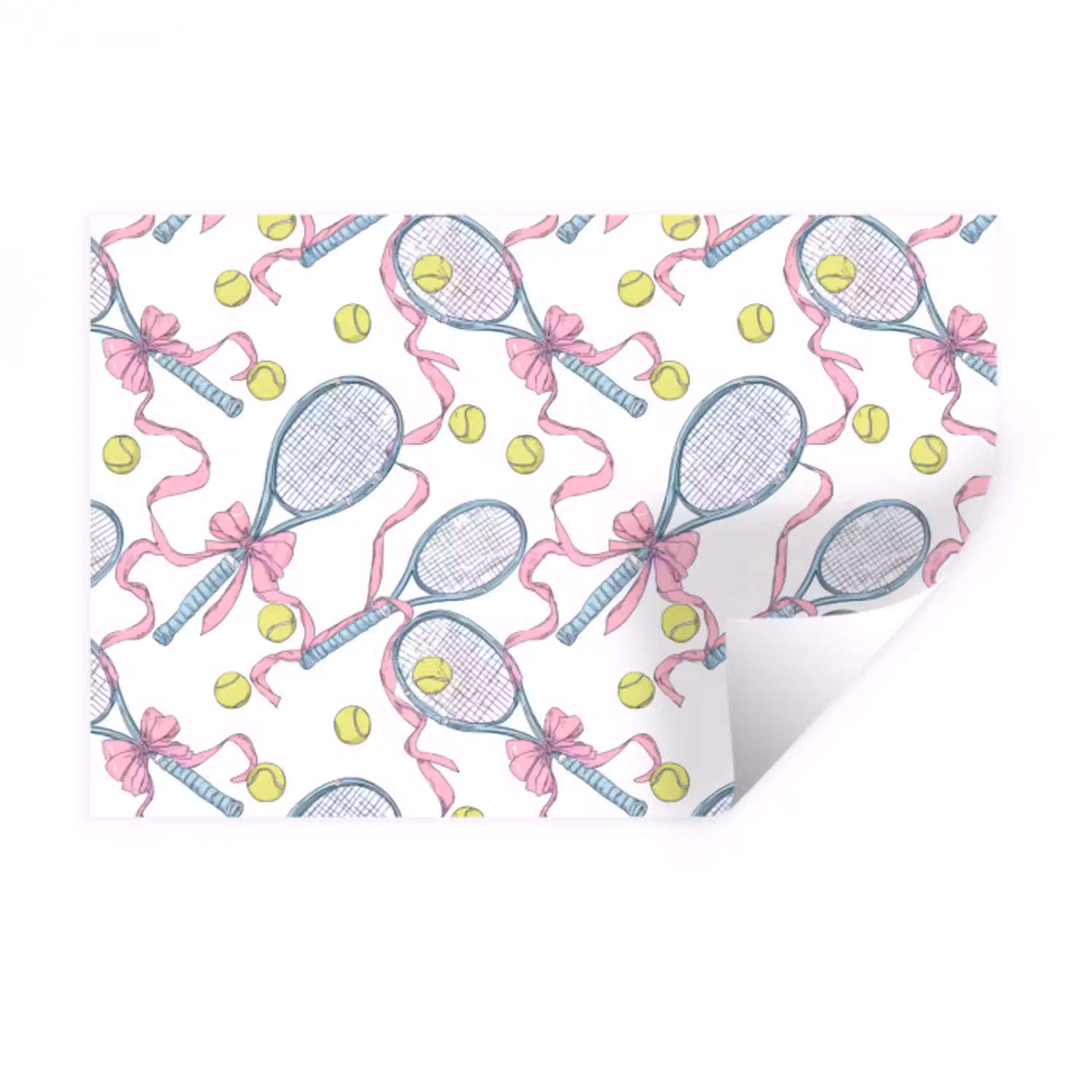 Tennis - Strikken - Kleurrijk Muursticker klein 286 -3d