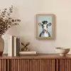 Koe - Zwart - Wit - Kok Light Box met kabel (Tafellamp) klein -sfeer2