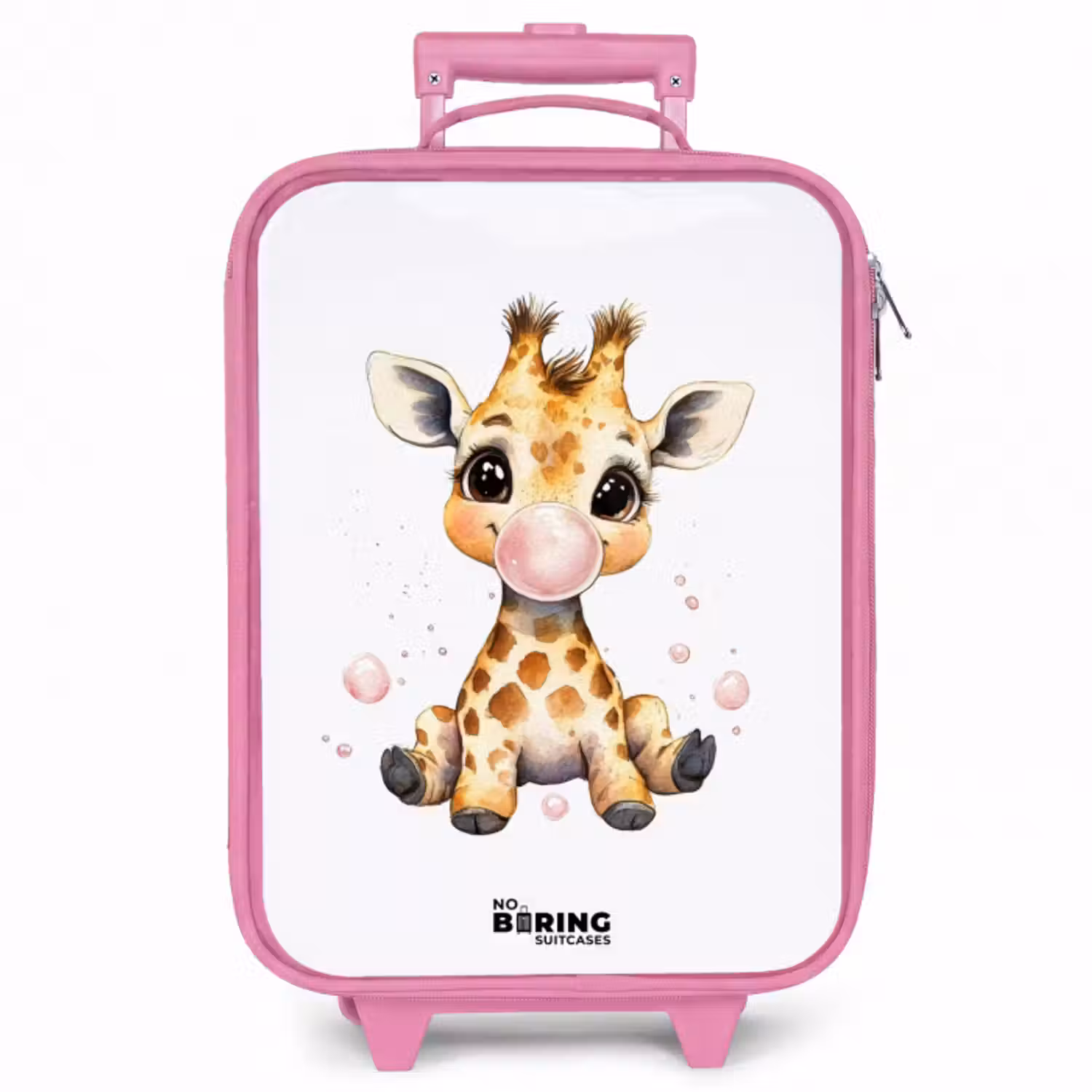 Kinderkoffer Rosa - Giraffe mit rosa Gummitier