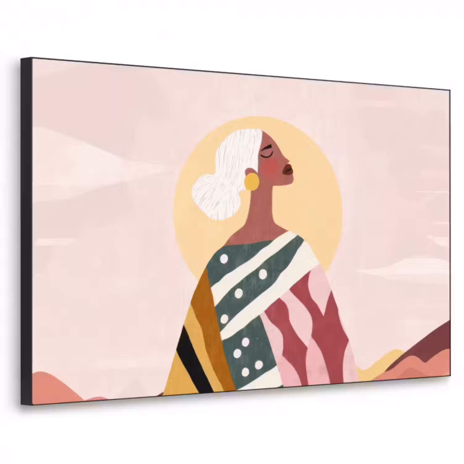 Art Frame - Frau - Sonne - Bunt