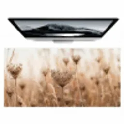 Schermbloem - Droogbloem - Winter - Beige - Minimalistisch Muismat XXL klein -zzz3d