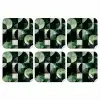 Abstract - Groen - Vormen onderzetter kurk middel -3d