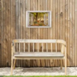 Herten - Bos - Herfst - Bosdieren - Natuur - Hert - Doorkijk Tuinposter op houten frame 2 cm dik klein -sfeer4