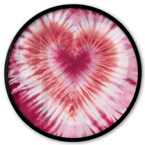 Hartvorm - Roze - Tie dye Fotolijst rond zonder passe partout klein -3d