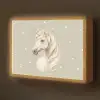 Eenhoorn - Wit - Stippen Light Box met batterij (Wandlamp kind) middel -z3d_website