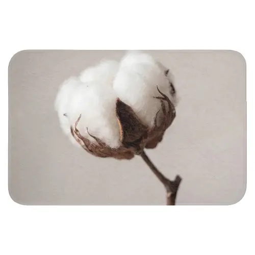Katoenbol - Minimalistisch - Wit Badmat klein -3d