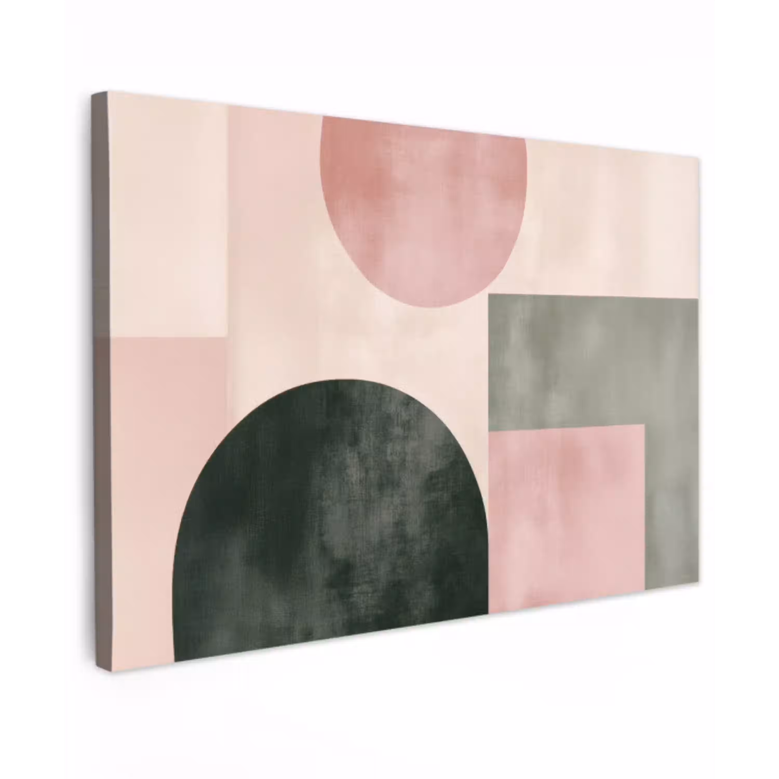 Vormen - Abstract - Cirkel - Zwart Tuinposter op houten frame 2 cm dik klein -3d