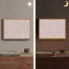 Retro - Ruit - Hartjes - Patroon Light Box met batterij (Wandlamp) middel 907 -sfeer3