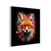 Graffiti - Vos - Zwart - Pop art aluminium wit klein -3d