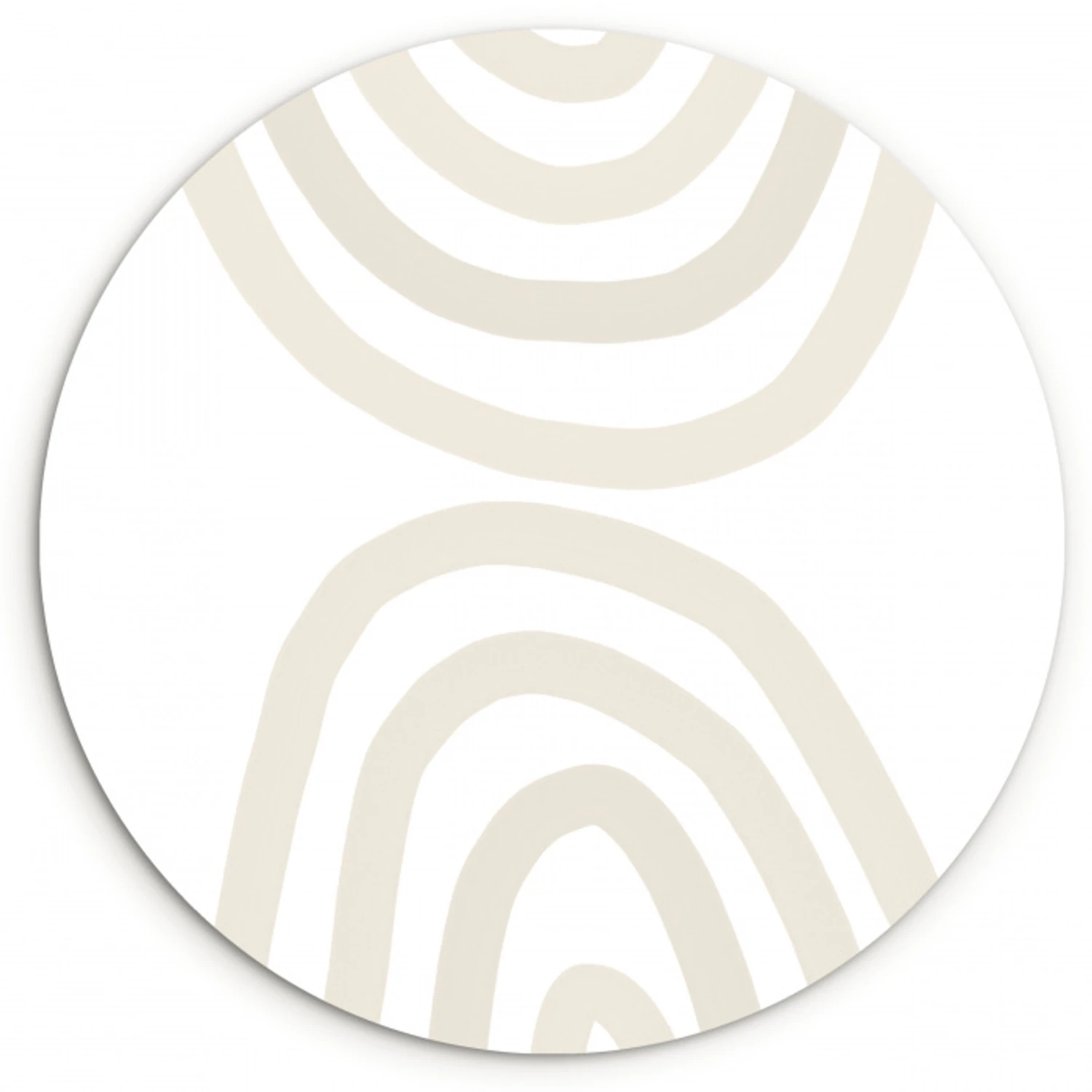 Regenboog - Pastel - Design - Abstract Wandcirkel kunststof plaat 5mm dik klein -3d