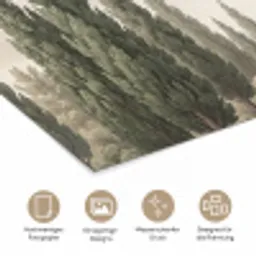 Vallei - Bos - Natuur - Groen poster papier klein -tcloseup_DE