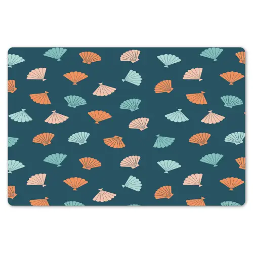 Zee - Dieren - Donkerblauw - Schelpen Placemat vinyl groot 368 -zzsfeer1_Kitchenyeah-website