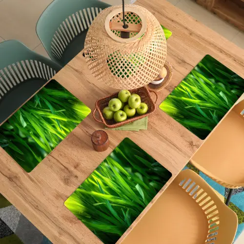Grassprieten - Lichtinval - Groen Placemat vinyl groot -zzsfeer5_Kitchenyeah-website