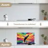 Zonsondergang - Walvis - Geschilderd - Kleurrijk keuken achterwand spatscherm klein -voor_na_FR