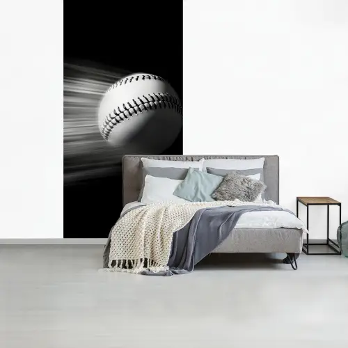 Honkbal - Wit - Vliegt fotobehang vinyl groot -slaapkamer